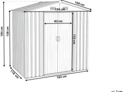 Redskabsskur CIRELLA 194 cm 118 cm Grafit