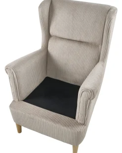 Øreklapstol ABSON Fløjl Beige