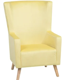 Øreklapstol ONEIDA Velour Gul