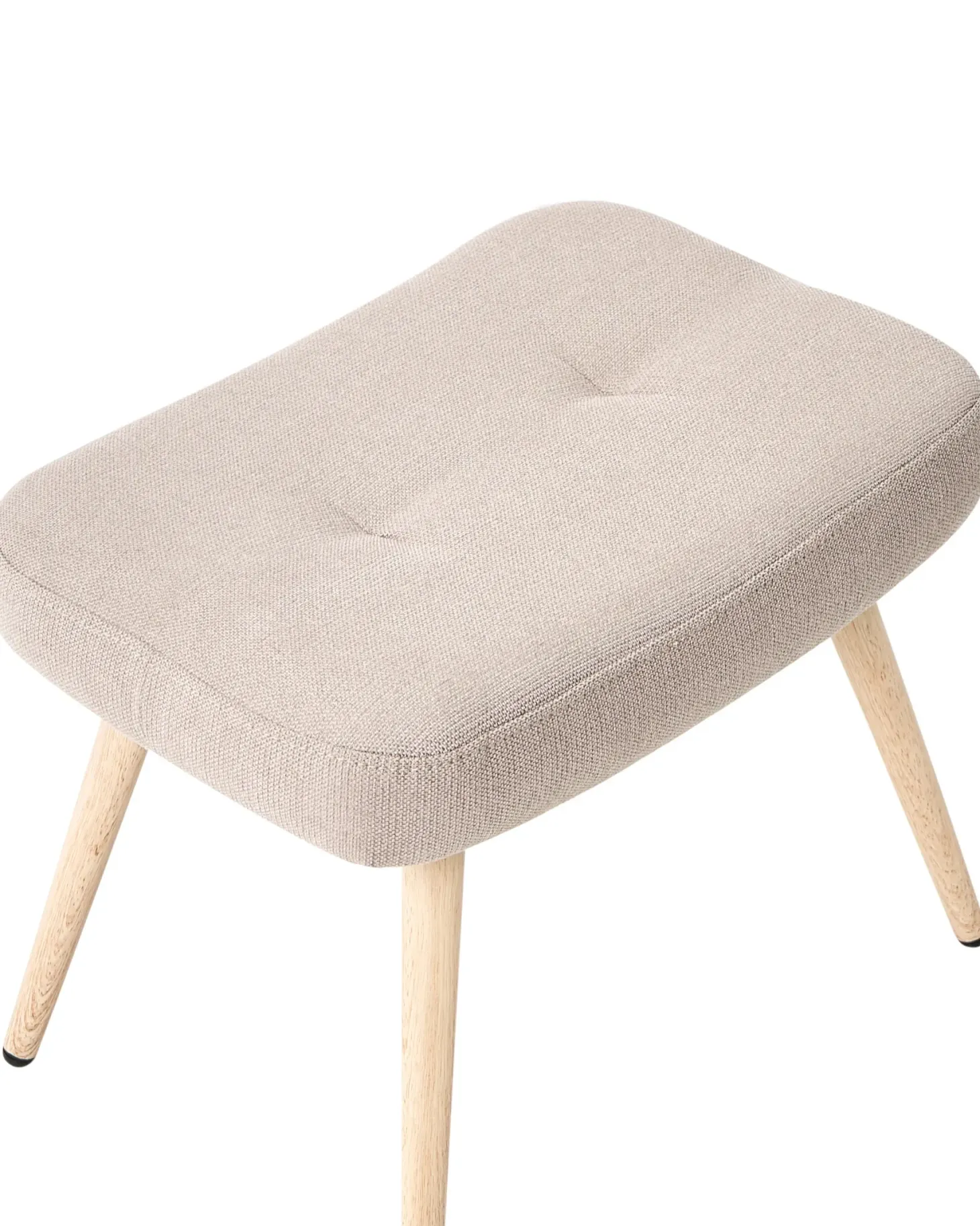 Øreklapstol VEJLE med fodskammel Beige