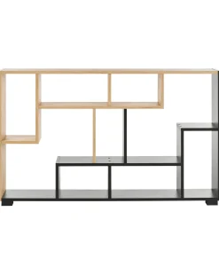Reol ALMA 122 cm Brun/sort