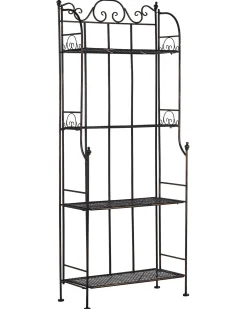 Reol ISERNIA Metal 155 cm 61 cm Sort