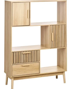 Reol LYNWOOD 140 cm Lysebrun