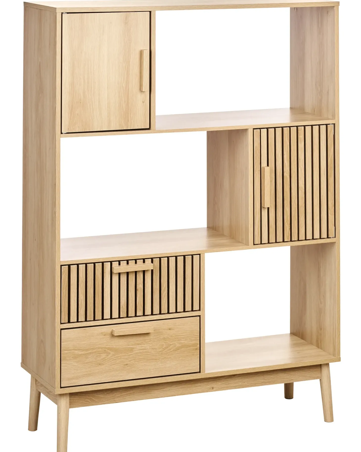 Reol LYNWOOD 140 cm Lysebrun