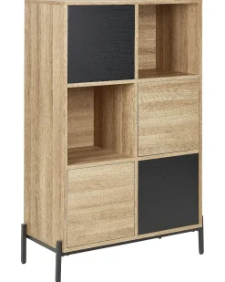 Reol MOINES 135 cm Brun/sort