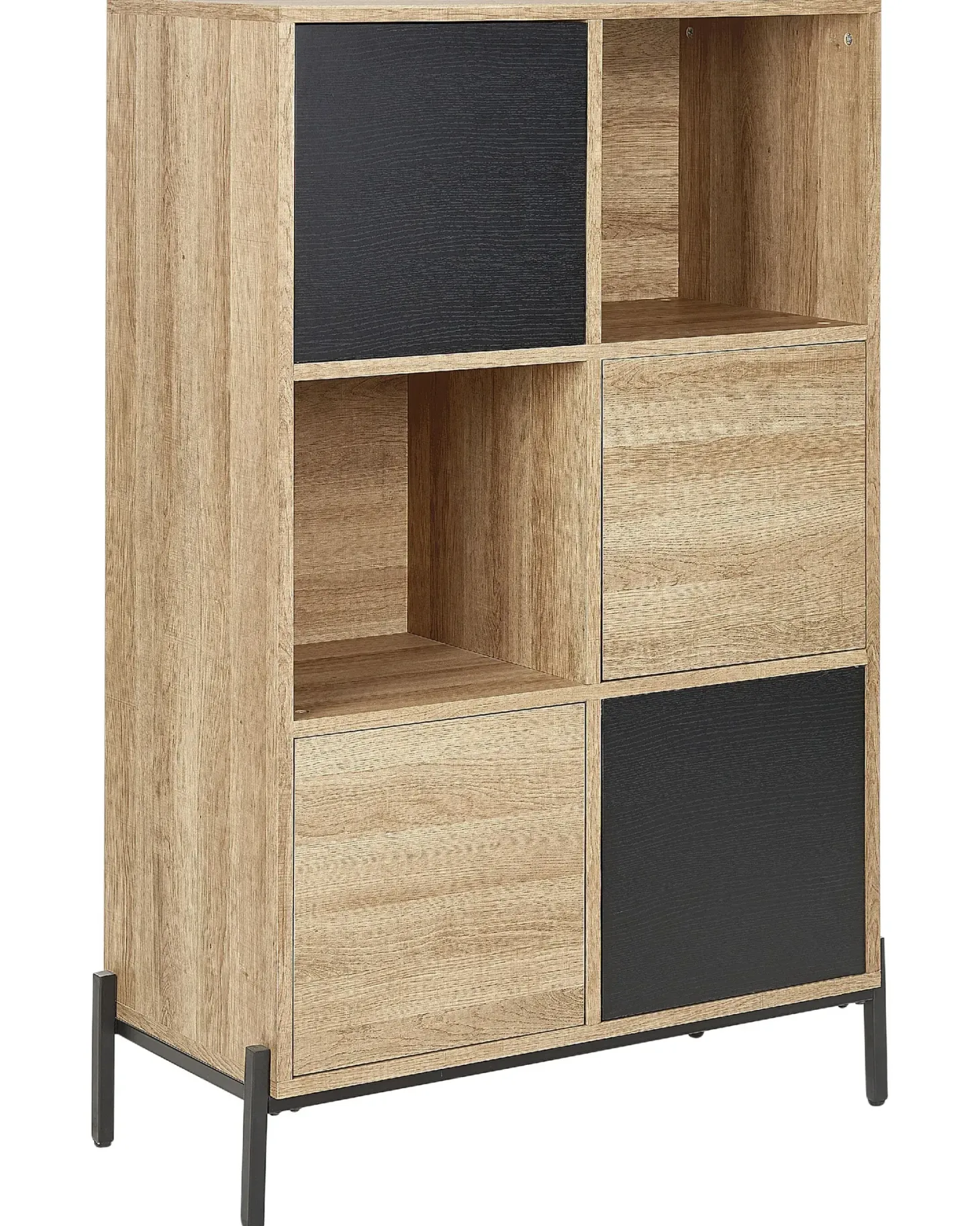 Reol MOINES 135 cm Brun/sort