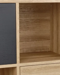 Reol MOINES 135 cm Brun/sort