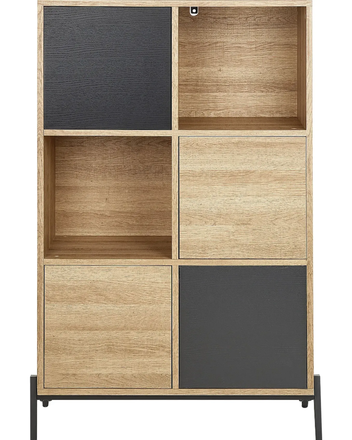Reol MOINES 135 cm Brun/sort