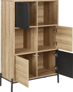 Reol MOINES 135 cm Brun/sort
