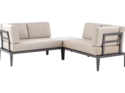 RIMA III 6 personers Have-hjørnesofasæt Venstrevendt Beige Metal