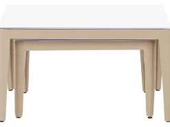 RIMA III 6 personers Have-hjørnesofasæt Venstrevendt Lys Beige Metal