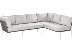 ROBELLA 7 personers havesofasæt Beige med sofabord