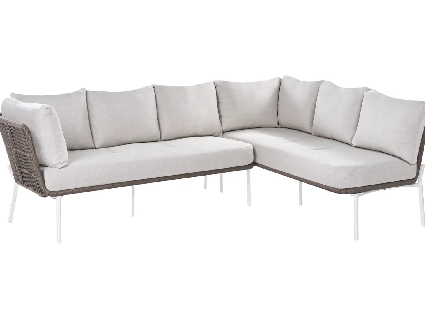 ROBELLA 7 personers havesofasæt Beige med sofabord