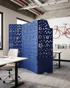 Rumdeler til kontor STARRY 240 x 180 cm Navy Blå