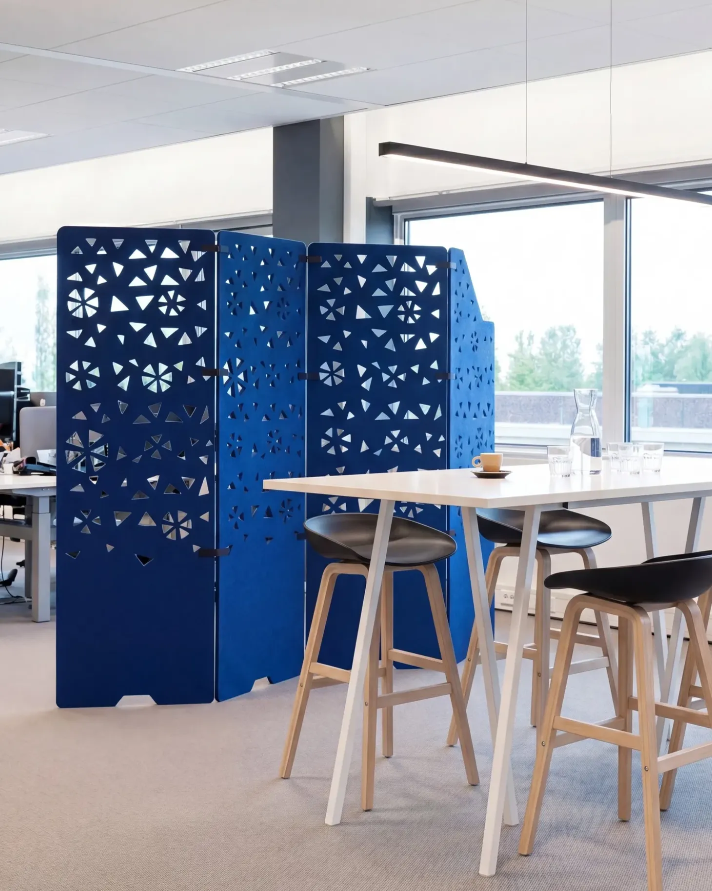 Rumdeler til kontor STARRY 240 x 180 cm Navy Blå