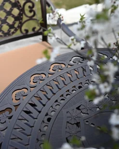 SALENTO 4 personers Havemøbelsæt Mørkebrun Metal med parasol (16 variant)