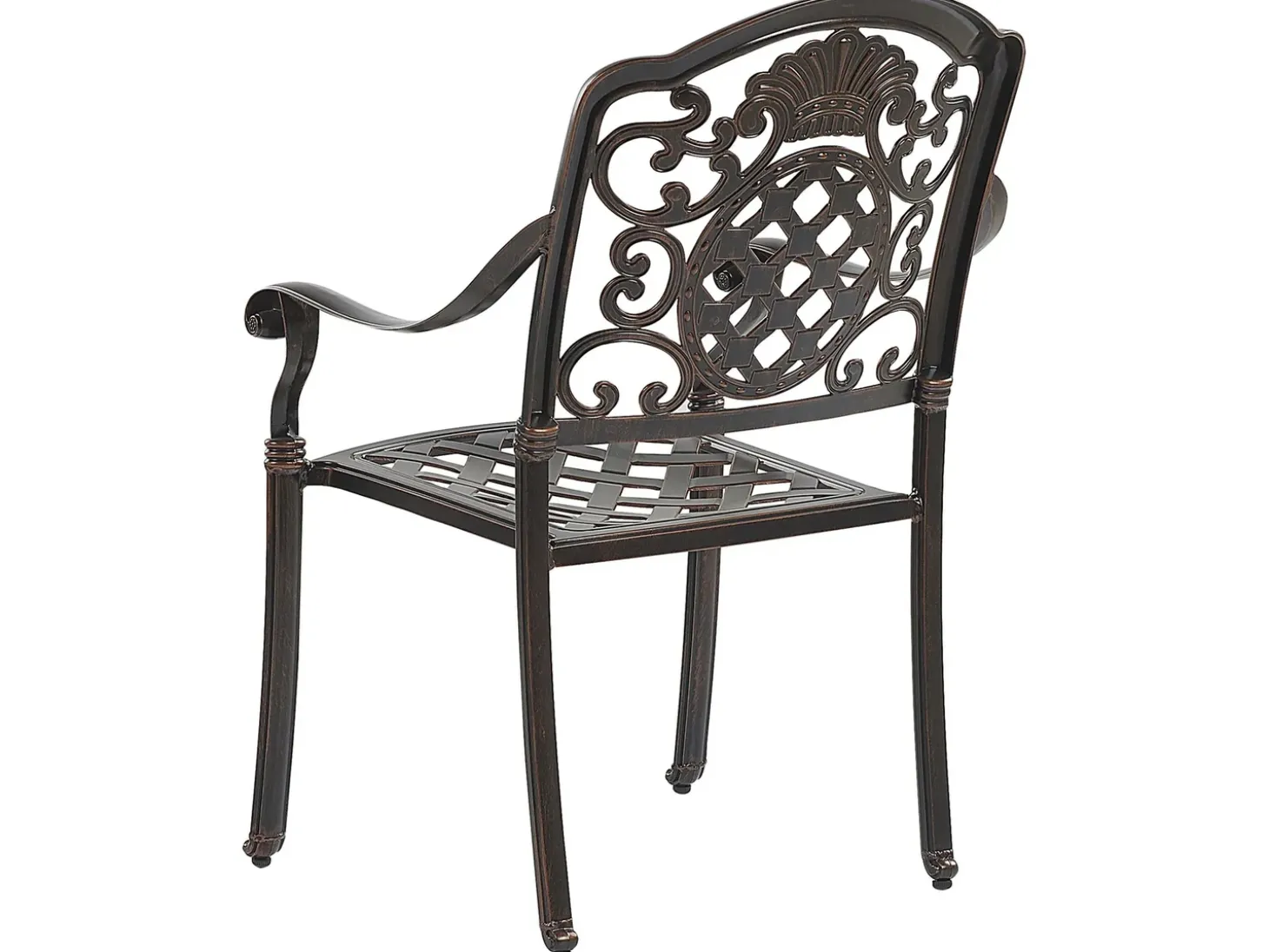 SALENTO 4 personers Havemøbelsæt Mørkebrun Metal med parasol (16 variant)