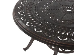 SALENTO 4 personers Havemøbelsæt Mørkebrun Metal med parasol (16 variant)