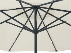 SALENTO 4 personers Havemøbelsæt Mørkebrun Metal med parasol (16 variant)