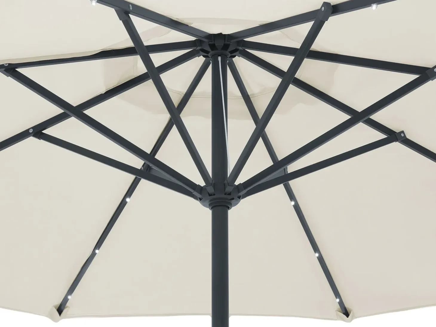 SALENTO 4 personers Havemøbelsæt Mørkebrun Metal med parasol (16 variant)
