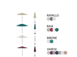 SALENTO 4 personers Havemøbelsæt Mørkebrun Metal med parasol (16 variant)
