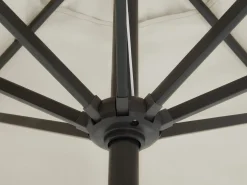 SALENTO 4 personers Havemøbelsæt Mørkebrun Metal med parasol (16 variant)