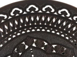 SALENTO 4 personers Havemøbelsæt Mørkebrun Metal med parasol (16 variant)