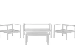 SALERNO 4 personers Loungesæt med bord Mørkegrå Metal