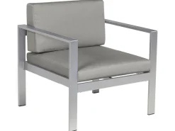 SALERNO 4 personers Loungesæt med bord Mørkegrå Metal
