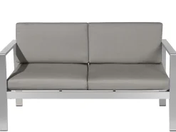 SALERNO 4 personers Loungesæt med bord Mørkegrå Metal