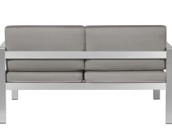 SALERNO 4 personers Loungesæt med bord Mørkegrå Metal
