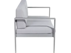 SALERNO 4 personers Loungesæt med bord Lysegrå Metal