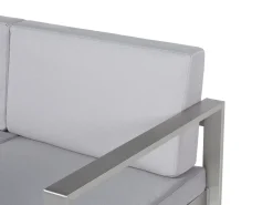 SALERNO 4 personers Loungesæt med bord Lysegrå Metal