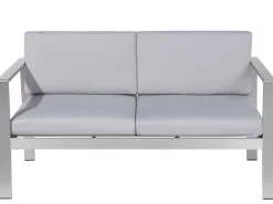 SALERNO 4 personers Loungesæt med bord Lysegrå Metal