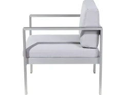 SALERNO 4 personers Loungesæt med bord Lysegrå Metal