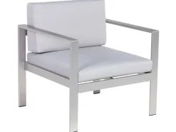 SALERNO 4 personers Loungesæt med bord Lysegrå Metal