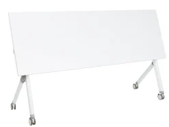 Sammenklappeligt skrivebord BENDI Hvid 180 cm 60 cm med hjul