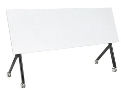 Sammenklappeligt skrivebord BENDI Hvid 180 cm 60 cm med hjul