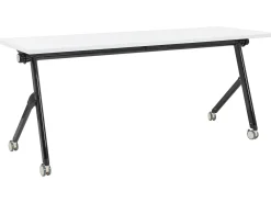 Sammenklappeligt skrivebord BENDI Hvid 180 cm 60 cm med hjul
