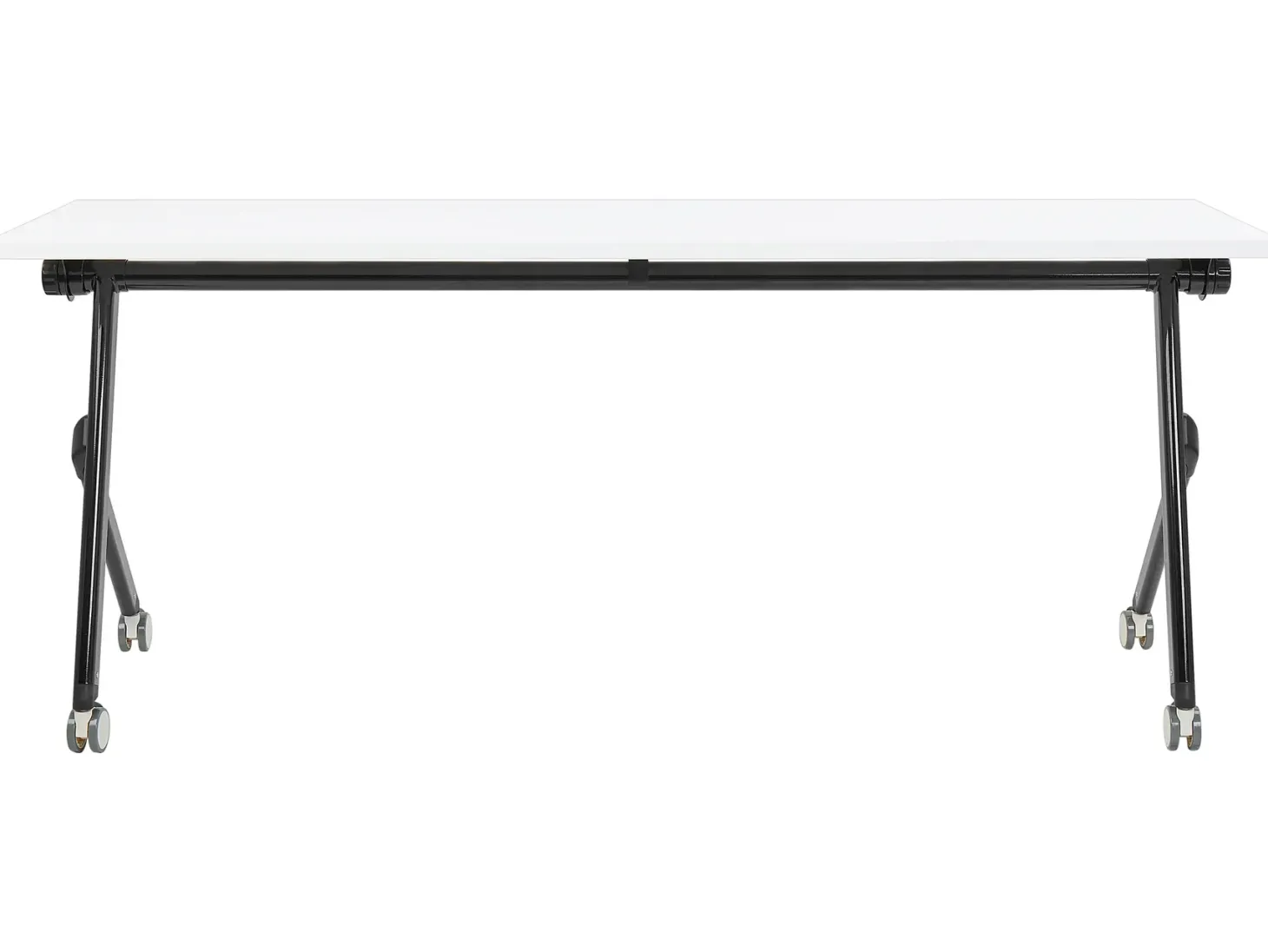 Sammenklappeligt skrivebord BENDI Hvid 180 cm 60 cm med hjul
