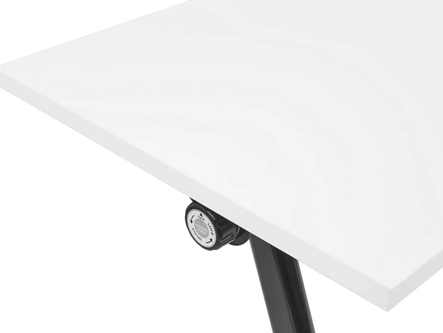 Sammenklappeligt skrivebord BENDI Hvid 180 cm 60 cm med hjul