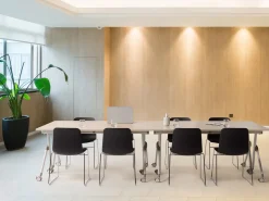 Sammenklappeligt skrivebord BENDI Lysebrun 180 cm 60 cm med hjul
