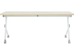 Sammenklappeligt skrivebord BENDI Lysebrun 180 cm 60 cm med hjul