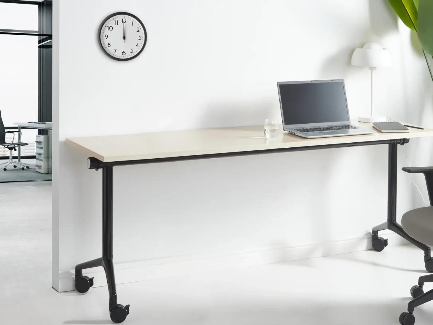 Sammenklappeligt skrivebord CAVI Lysebrun 180 cm 60 cm med hjul