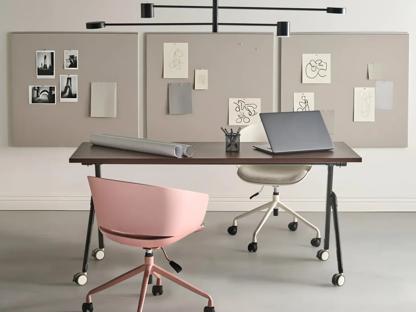 Sammenklappeligt skrivebord BENDI Mørkebrun 160 cm 60 cm