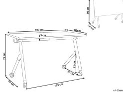 Sammenklappeligt skrivebord BENDI Mørkebrun 180 cm 60 cm