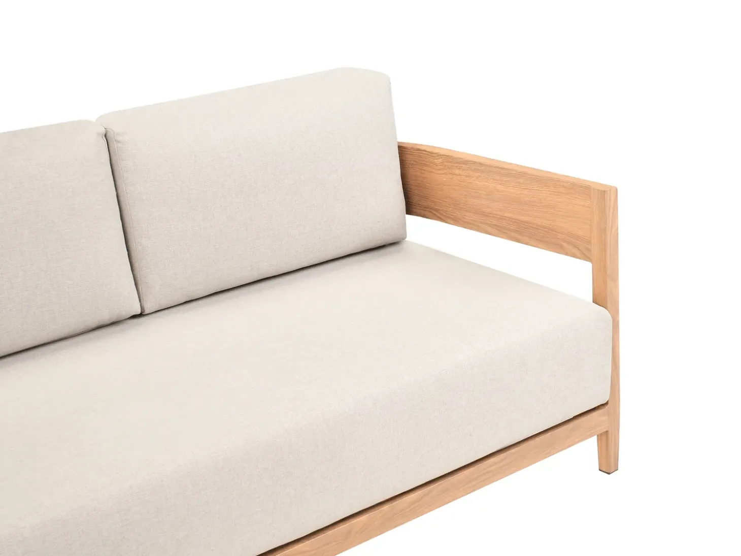 SAMPIERI 2 personers Havesofa med bord Lysebrun Metal