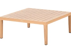 SAMPIERI 2 personers Havesofa med bord Lysebrun Metal