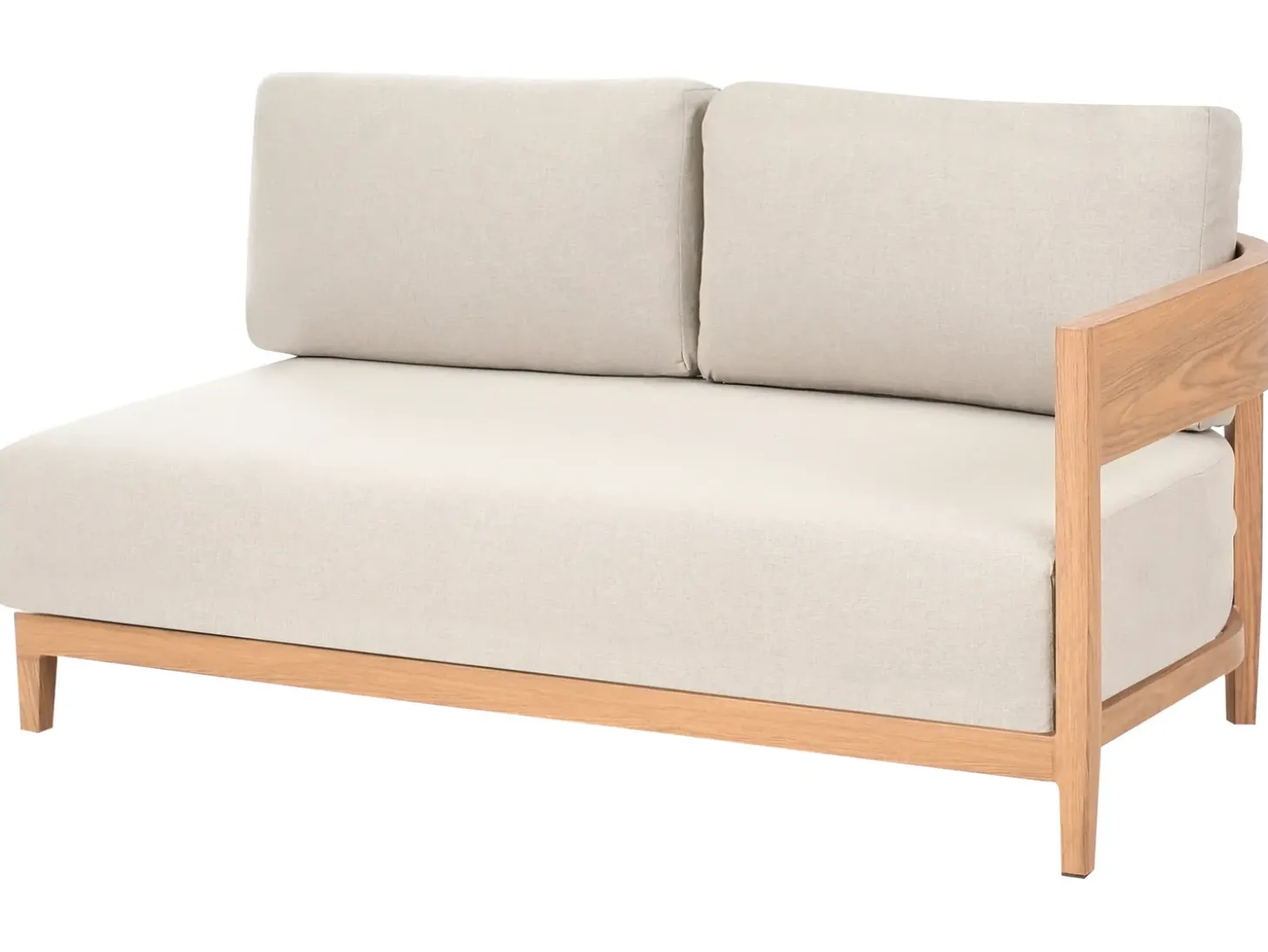 SAMPIERI 2 personers Havesofa med bord Lysebrun Metal