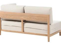 SAMPIERI 2 personers Havesofa med bord Lysebrun Metal